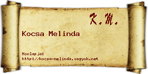 Kocsa Melinda névjegykártya