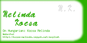 melinda kocsa business card